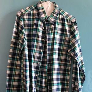 3/$25 American Eagle Outfitters Blue Plaid Dress Shirt